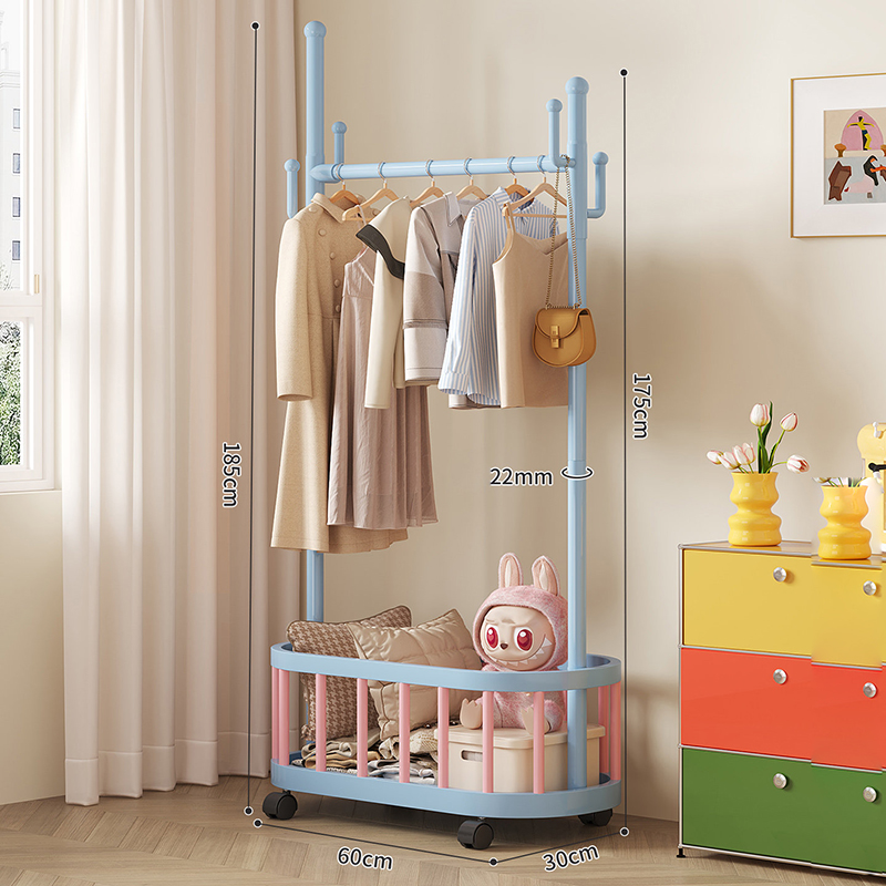 Giá treo quần áo xương rồng Regoo RG3134, để sàn 2 tầng, có bánh xe, size 60/80/100 cm