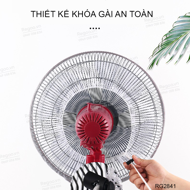 Lưới chụp quạt Regoo RG2841 set 5 chiếc, hạn chế kẹp tay và bám bụi, dùng cho quạt điện gia đình, phù hợp nhà có trẻ nhỏ.