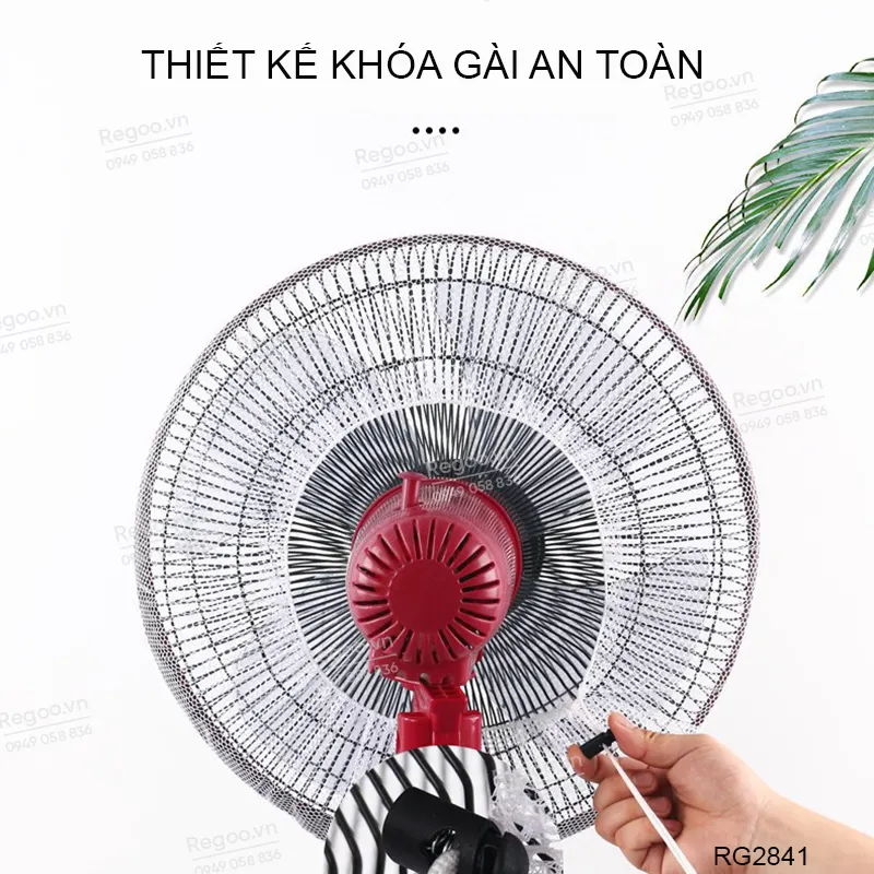 Lưới chụp quạt Regoo RG2841 set 5 chiếc, hạn chế kẹp tay và bám bụi, dùng cho quạt điện gia đình, phù hợp nhà có trẻ nhỏ.