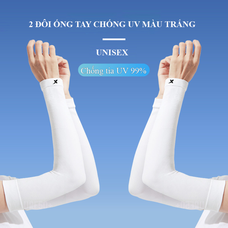 Ống tay chống nắng RG643 UPF50+ freesize, vải lụa băng mát co giãn, che phủ tay khi đi ngoài trời