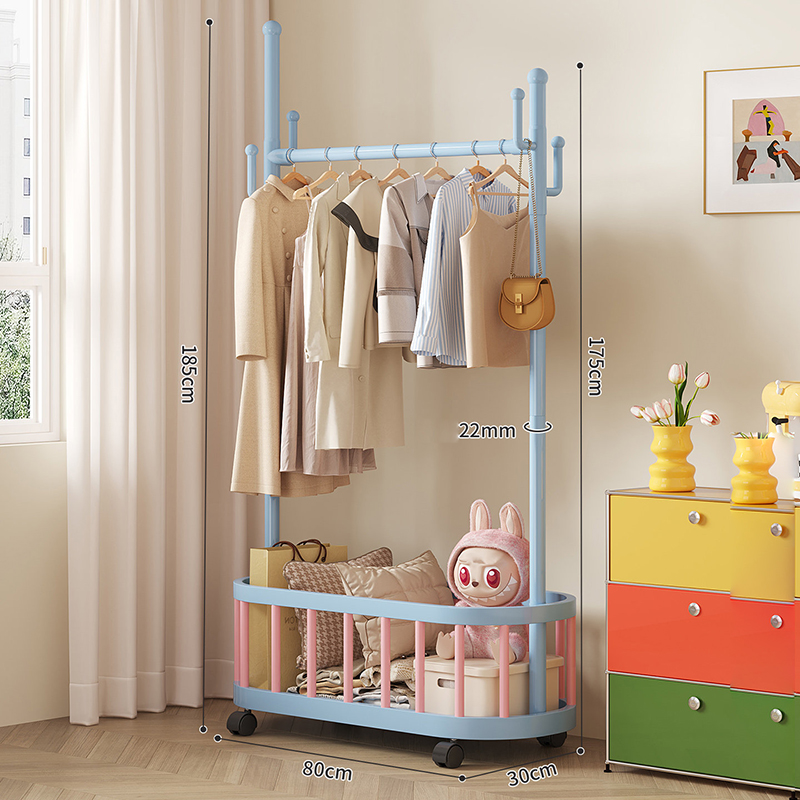 Giá treo quần áo xương rồng Regoo RG3134, để sàn 2 tầng, có bánh xe, size 60/80/100 cm