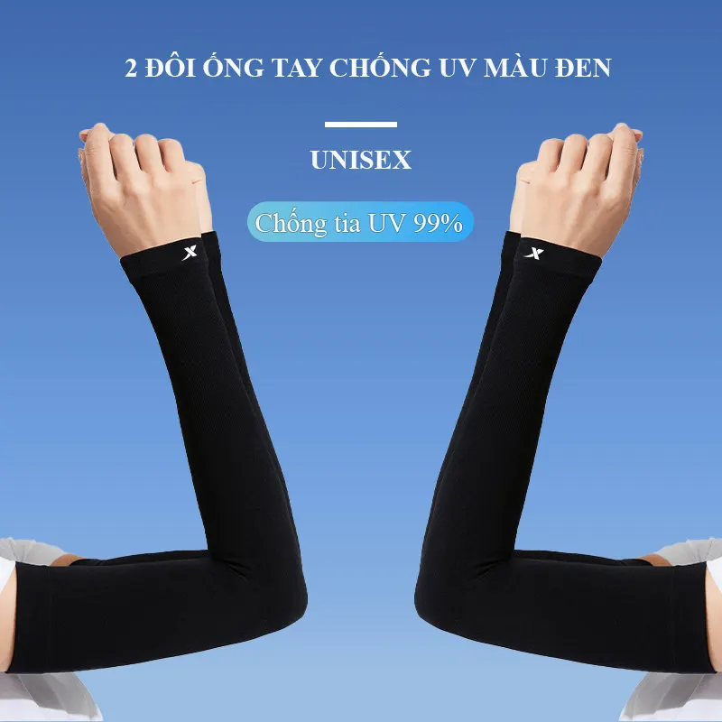 Ống tay chống nắng RG643 UPF50+ freesize, vải lụa băng mát co giãn, che phủ tay khi đi ngoài trời