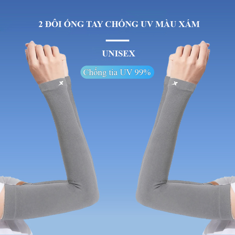 Ống tay chống nắng RG643 UPF50+ freesize, vải lụa băng mát co giãn, che phủ tay khi đi ngoài trời
