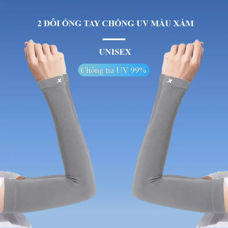 Ống tay chống nắng RG643 UPF50+ freesize, vải lụa băng mát co giãn, che phủ tay khi đi ngoài trời