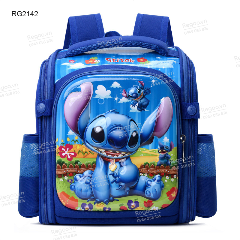 Balo chống gù mầm non Regoo vải Oxford cao cấp chống thấm RG2142, cặp sách trẻ em trợ lực, balo đi học nhiều ngăn cho bé trai bé gái