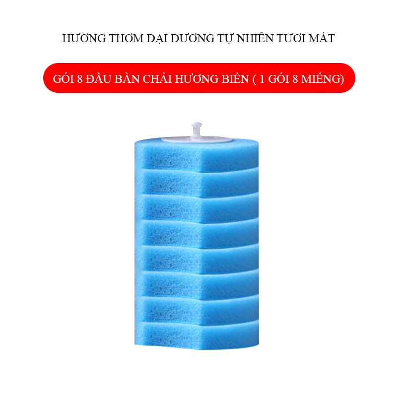 Bàn chải bồn cầu dùng một lần không góc chết, bộ cọ treo tường nhà vệ sinh có đầu thay thế thần thánh sẵn chất tẩy tự làm sạch nhà vệ sinh gia đình