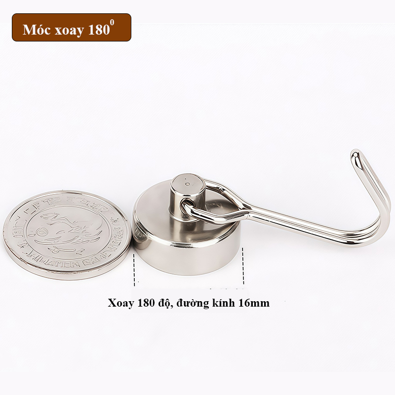 Móc nam châm từ tính RG2631, lực hút mạnh, treo đồ trên bề mặt kim loại không cần khoan