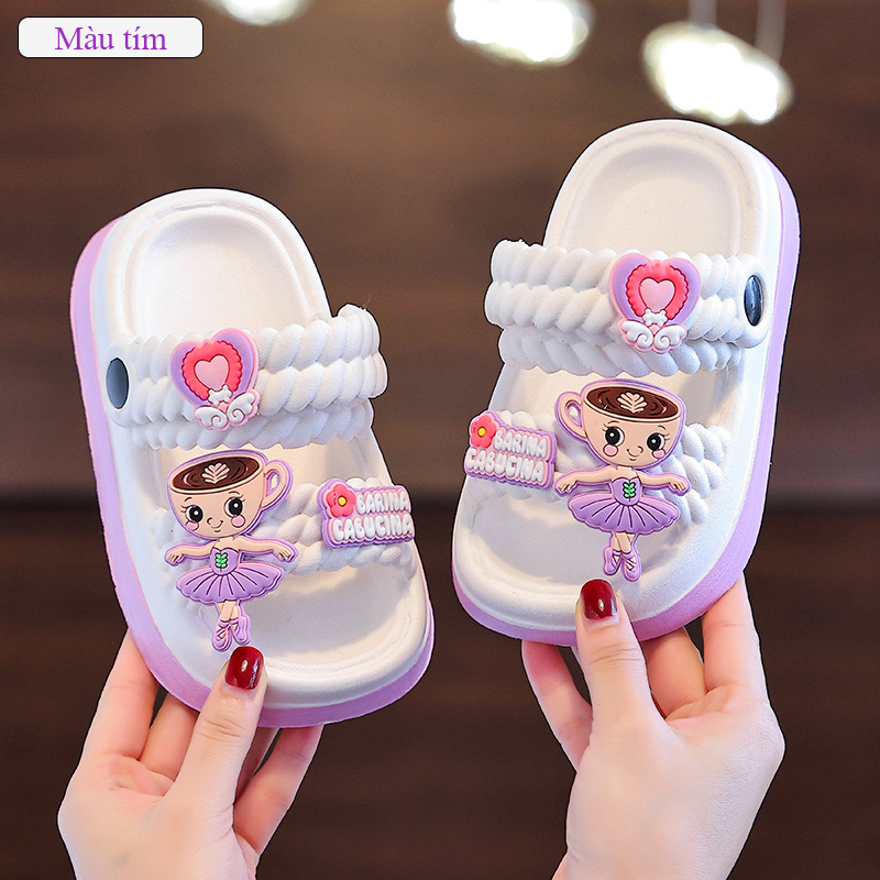 Dép trẻ em Regoo RG1631 phong cách ballerina, EVA nhẹ chân, đế chống trơn