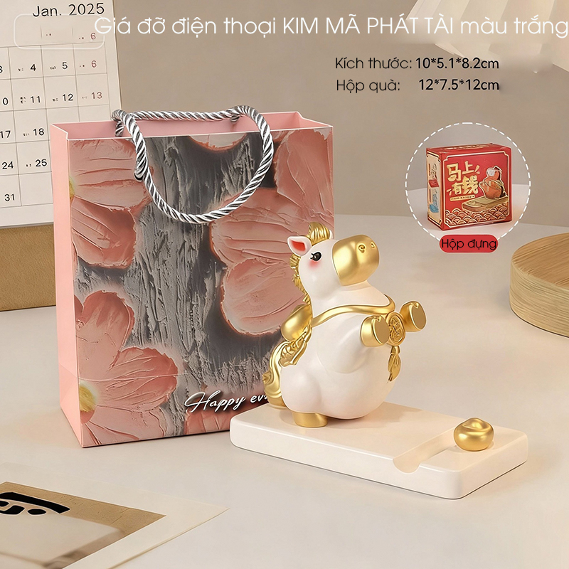 Kệ để điện thoại Regoo RG1333, resin 10 x 5,1 x 8,2 cm, decor bàn kiêm quà tặng