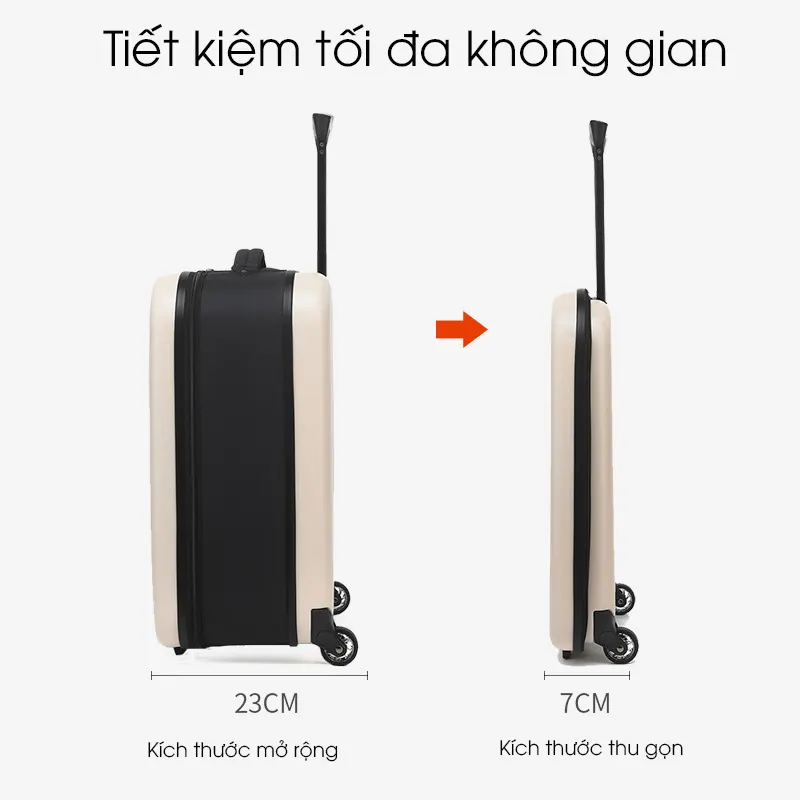 Vali du lịch gấp gọn phong cách tối giản phù hợp cho cả nam và nữ RG1435 - Vali gấp gọn 20 inch và 24 inch cao cấp