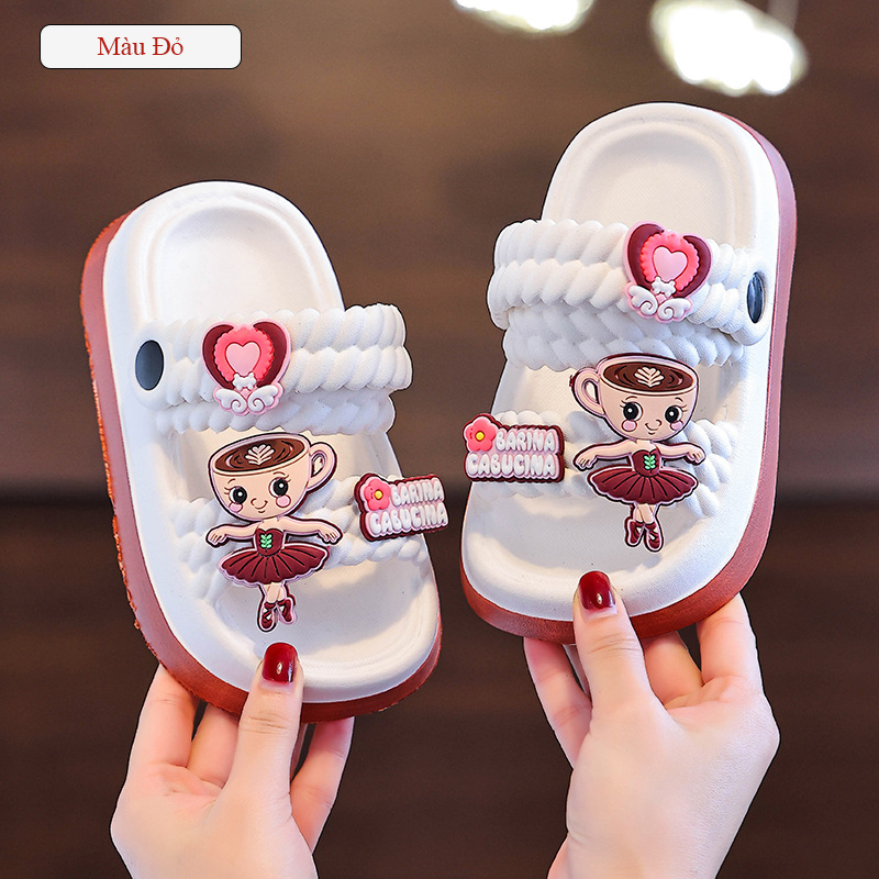 Dép trẻ em Regoo RG1631 phong cách ballerina, EVA nhẹ chân, đế chống trơn