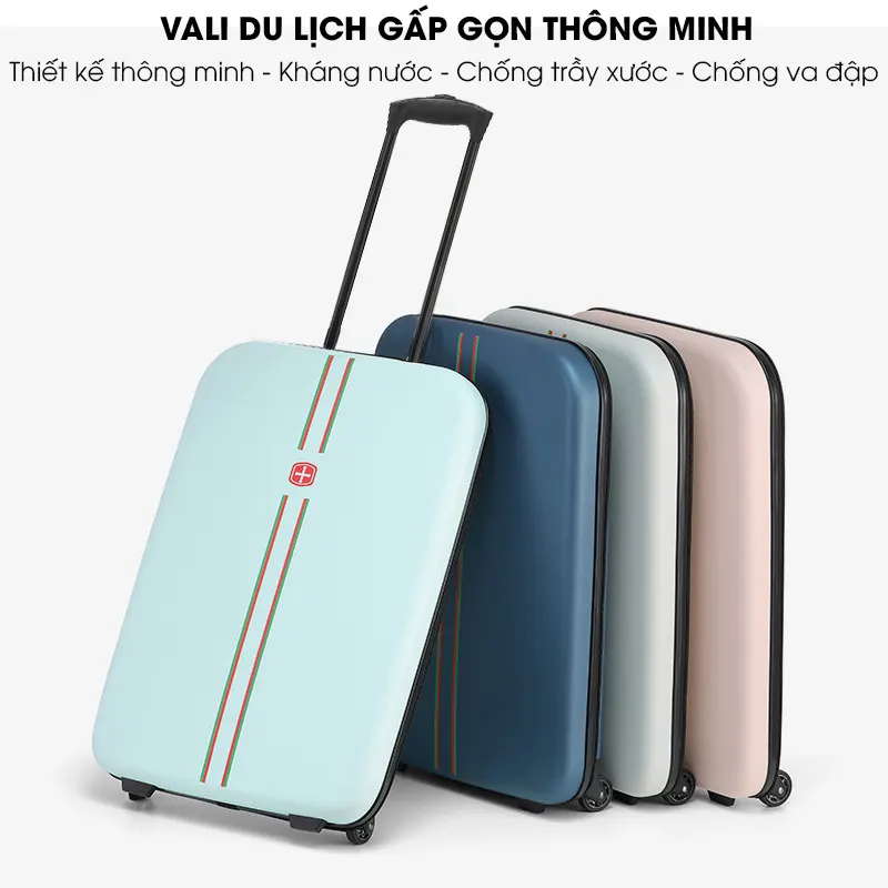 Vali du lịch gấp gọn phong cách tối giản phù hợp cho cả nam và nữ RG1435 - Vali gấp gọn 20 inch và 24 inch cao cấp