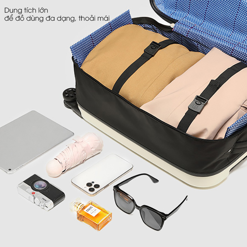 Vali du lịch gấp gọn phong cách tối giản phù hợp cho cả nam và nữ - Vali gấp gọn 20 inch và 24 inch cao cấp
