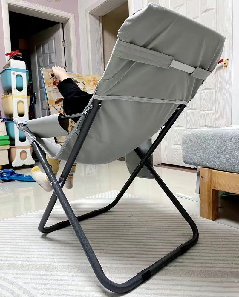 Ghế tựa thư giãn nghỉ trưa gấp gọn Regoo RG1741, khung kim loại, 3 mức điều chỉnh, dùng tại nhà, không kèm đôn