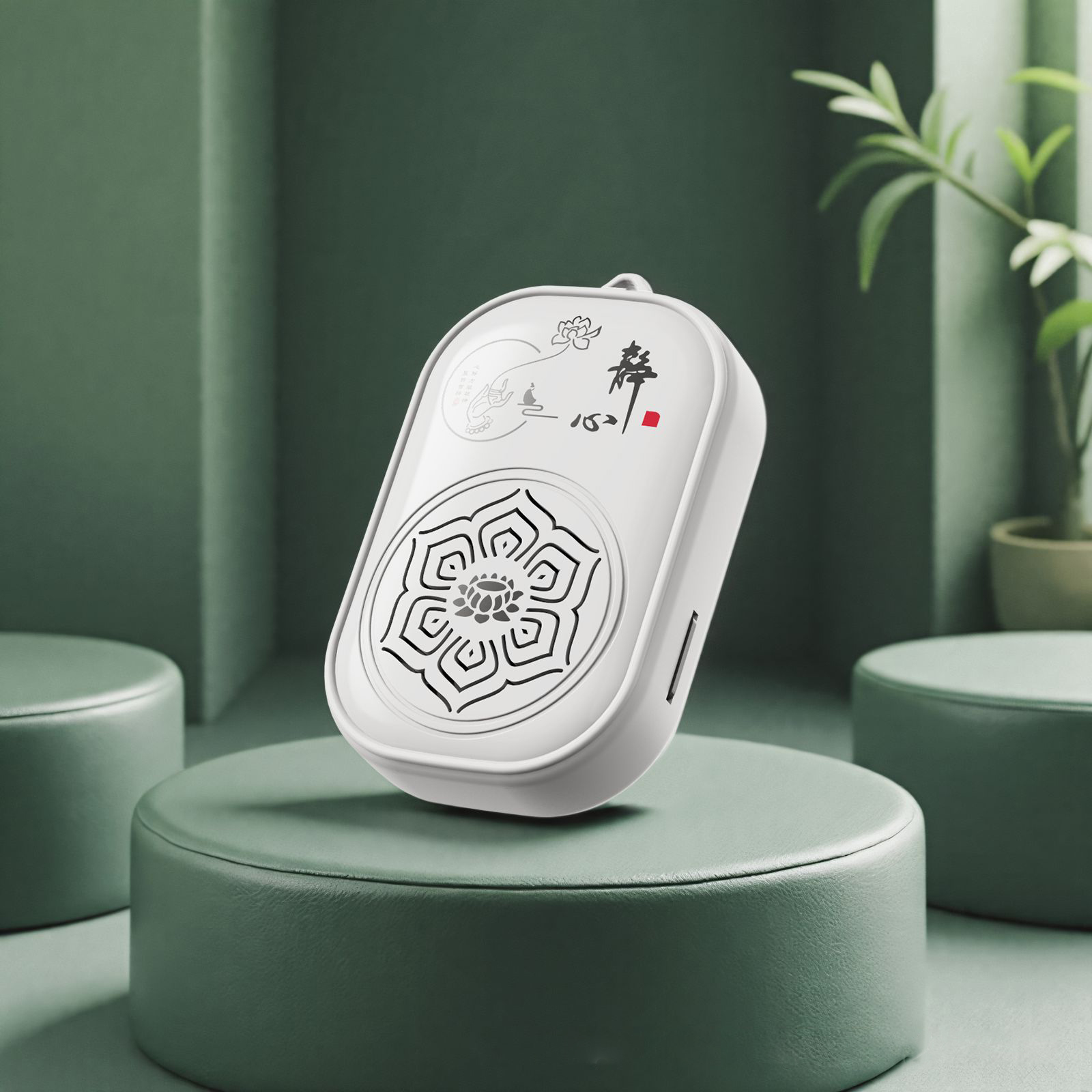 Máy nghe nhạc thiền mini đeo cổ, sẵn 46 bài, pin 300mAh, nghe khoảng 7 giờ