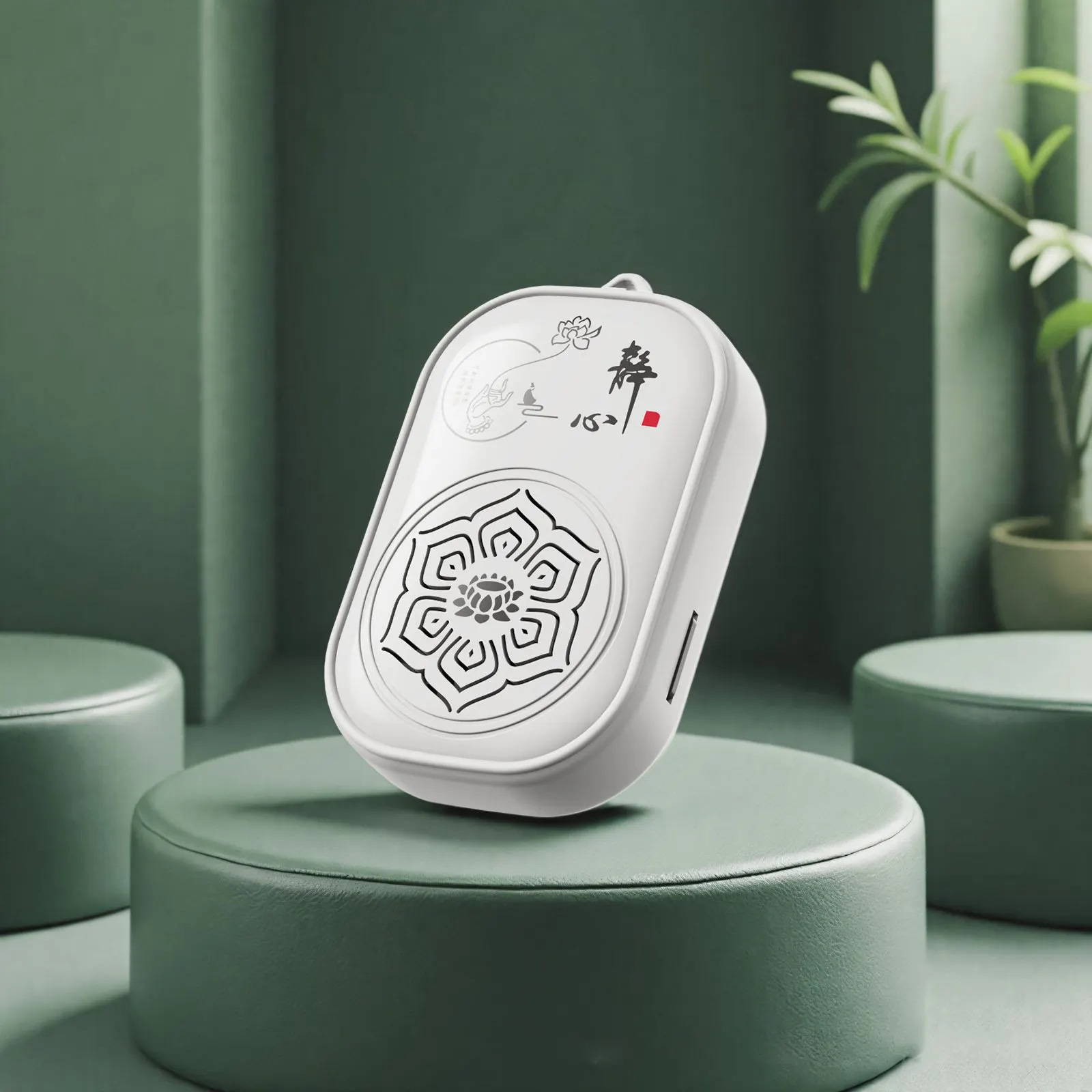 Máy nghe nhạc thiền mini đeo cổ, sẵn 46 bài, pin 300mAh, nghe khoảng 7 giờ RG1632