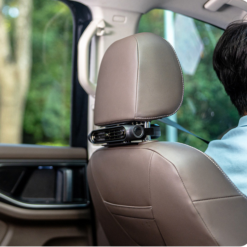 Quạt gắn ghế ô tô tích điện nâng cấp mới 2026, dùng cho ghế trước và ghế sau, có bản pin dự phòng 300mAh và bản cắm USB - Bảo hành 24 tháng