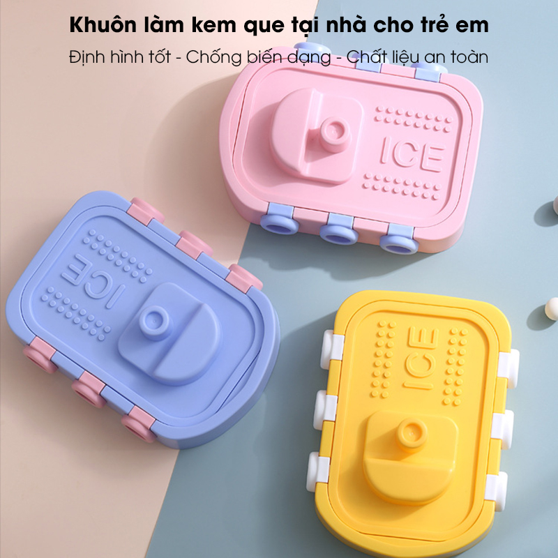 Khuôn làm kem đồ chơi cho bé hoạt hình dễ thương - Khuôn làm thạch, làm kẹo kết hợp đồ chơi trẻ em.