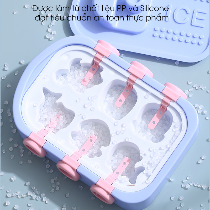 Khuôn làm kem đồ chơi cho bé hoạt hình dễ thương - Khuôn làm thạch, làm kẹo kết hợp đồ chơi trẻ em.