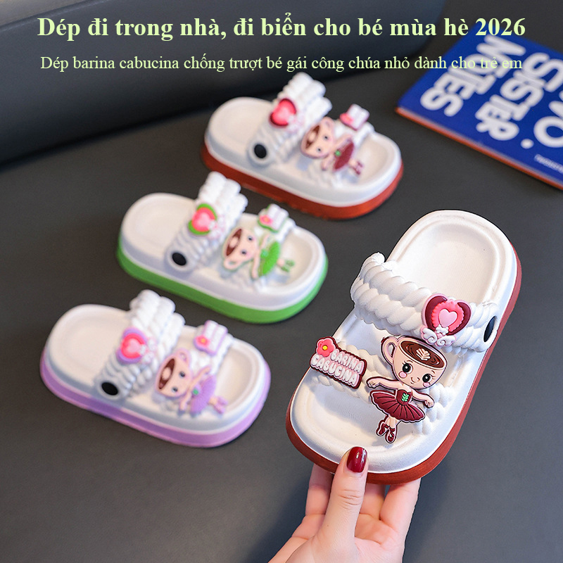 Dép trẻ em Regoo RG1631 phong cách ballerina, EVA nhẹ chân, đế chống trơn