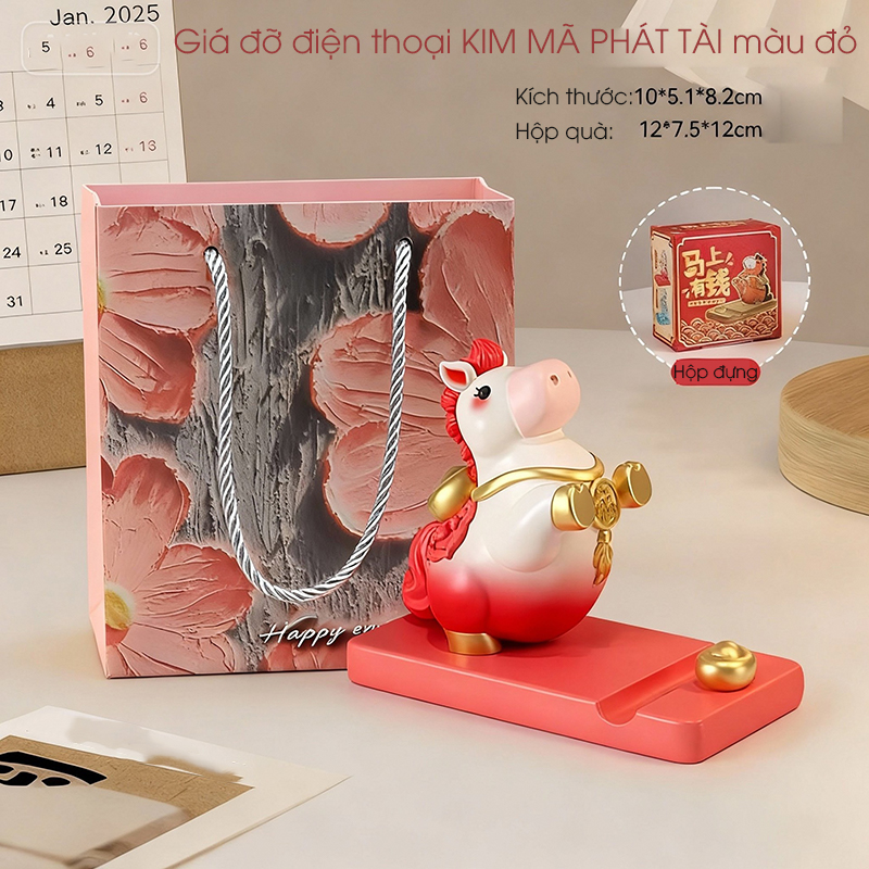 Kệ để điện thoại Regoo RG1333, resin 10 x 5,1 x 8,2 cm, decor bàn kiêm quà tặng