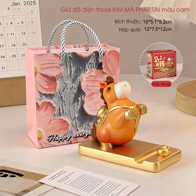 Kệ để điện thoại Regoo RG1333, resin 10 x 5,1 x 8,2 cm, decor bàn kiêm quà tặng