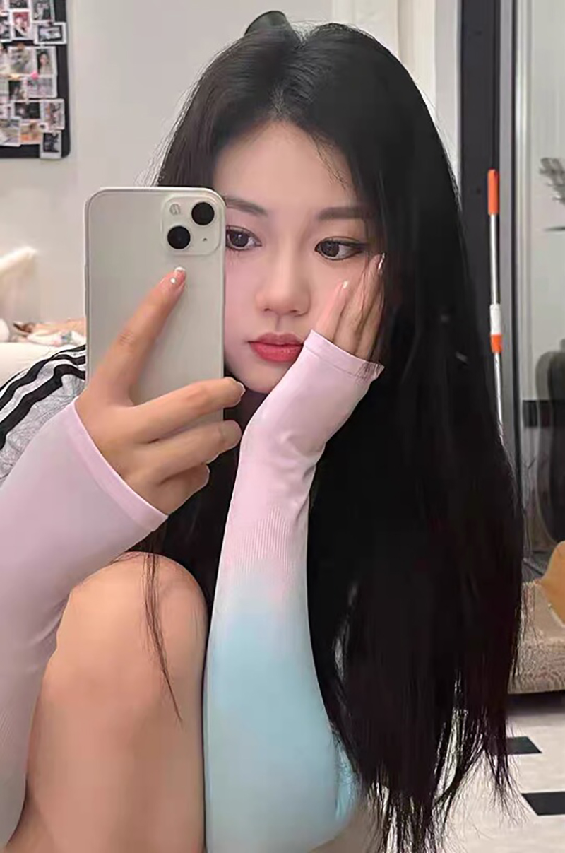 Ống tay chống nắng nữ Regoo RG645 vải thun lạnh freesize, phối màu chuyển sắc, đeo mát tay khi đi ngoài trời