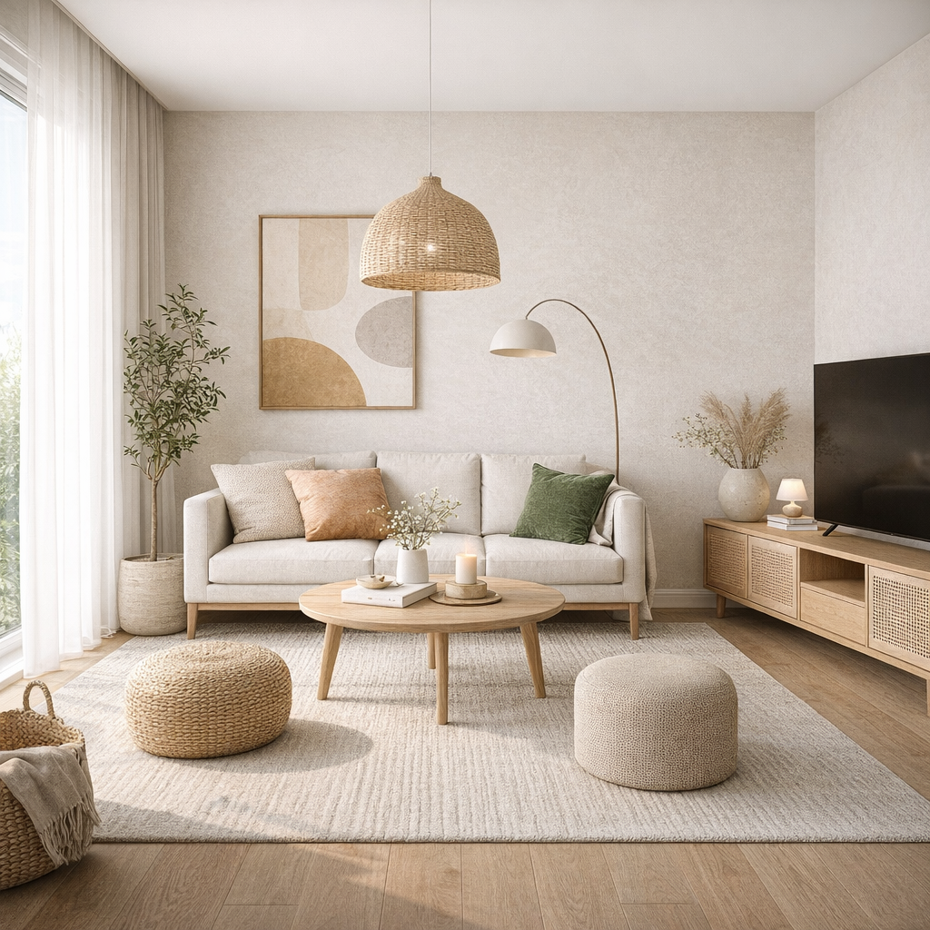 Phòng khách ít đồ nhưng vẫn có điểm nhấn: 8 cách để gọn mà không nhạt