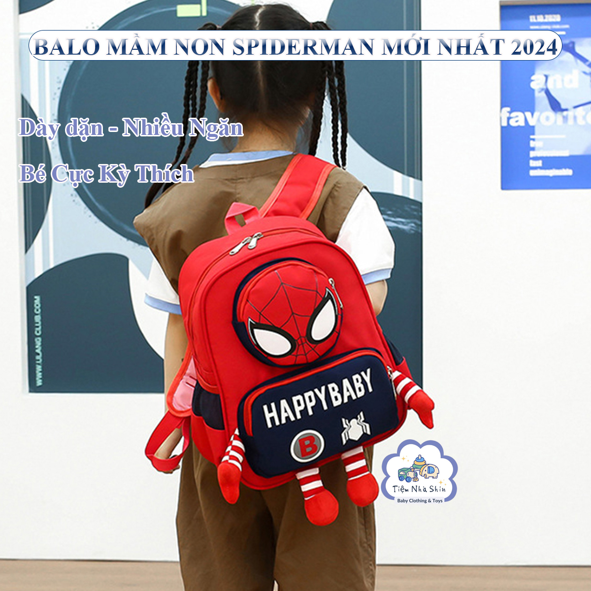 Balo trẻ em Spiderman Regoo RG2044, vải kháng nước, khoảng 350g, dây vai êm cho bé mầm non