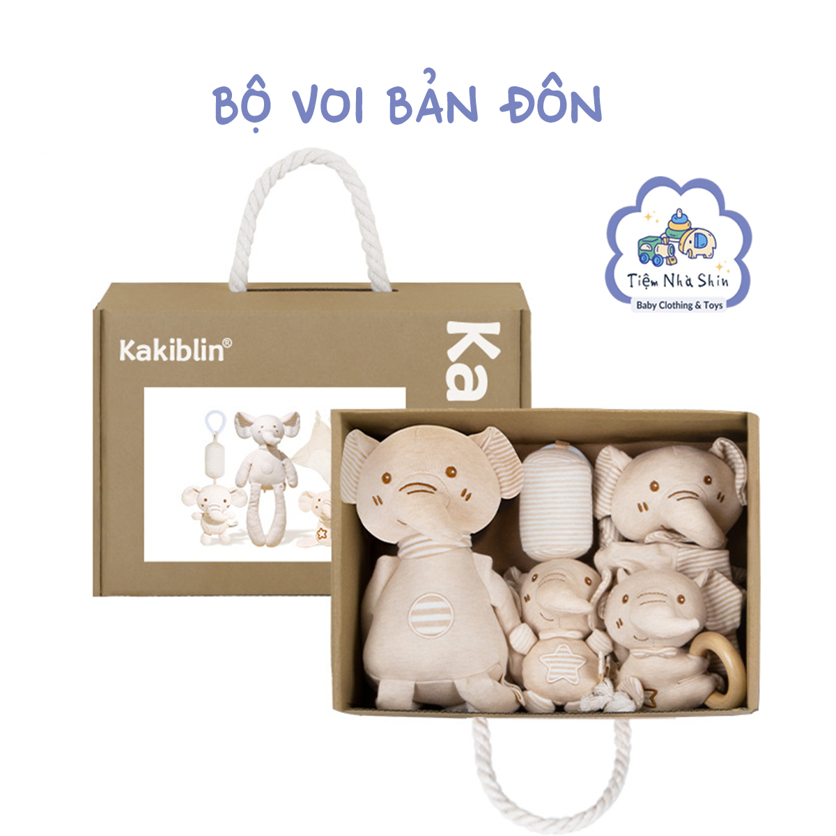 HỎA TỐC Bộ quà tặng sơ sinh 4 món gồm xúc xắc RG2049, treo nôi, gấu ôm lớn và gấu ngủ đa năng