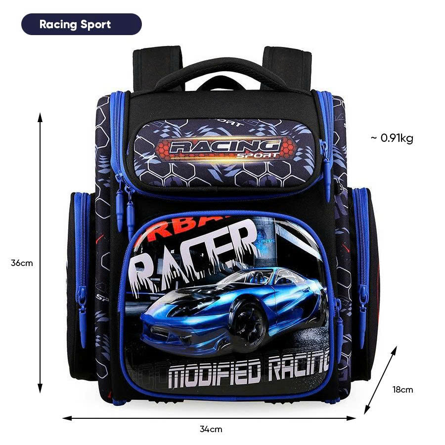 Balo chống gù tiểu học Regoo RG2042 - Balo chống gù tiểu học cho bé trai form cứng cáp loại 1 bền bỉ - Balo cho bé từ lớp 1 đến lớp 5 nhiều ngăn và chống nước