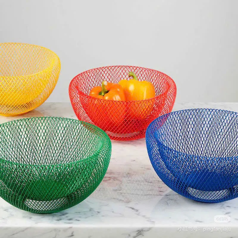 Giỏ đựng trái cây Regoo RG541, lưới sắt Bắc Âu cỡ trung, dùng decor bàn bếp và phòng khách