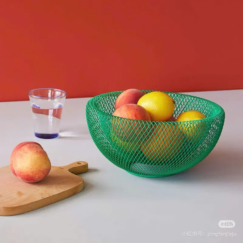 Giỏ đựng trái cây Regoo RG541, lưới sắt Bắc Âu cỡ trung, dùng decor bàn bếp và phòng khách