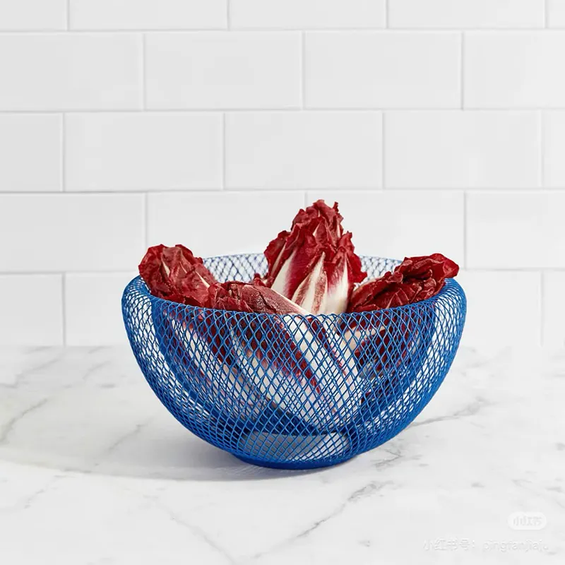 Giỏ đựng trái cây Regoo RG541, lưới sắt Bắc Âu cỡ trung, dùng decor bàn bếp và phòng khách